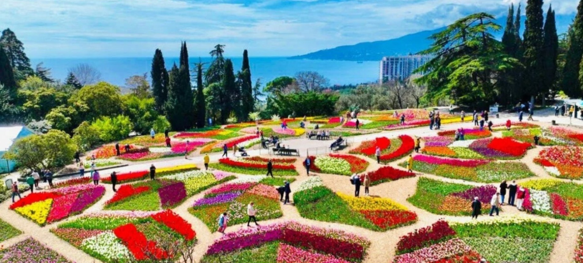 Парад тюльпанов в Никитском ботаническом саду